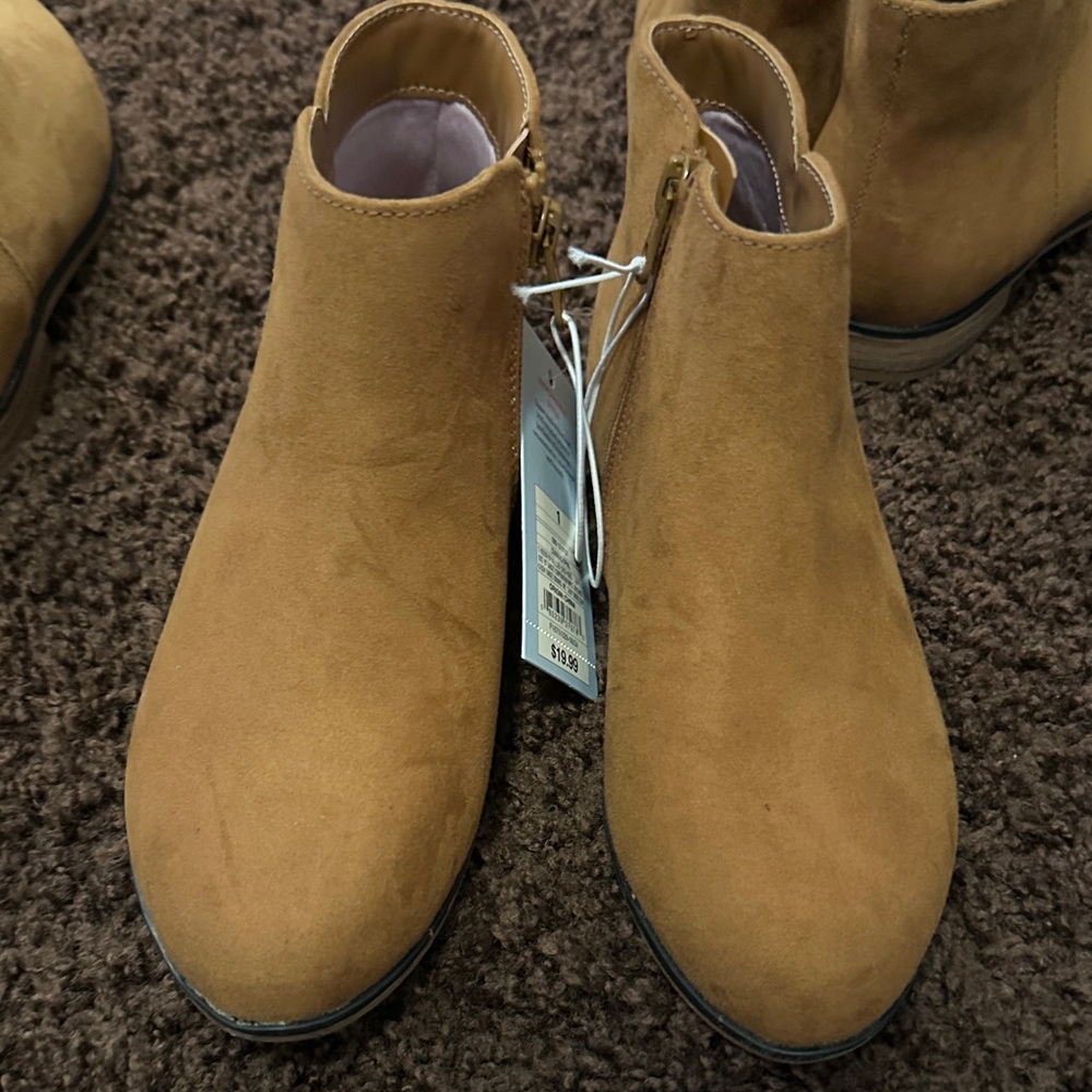 TODAY ONLY! Cat & Jack Tan Kids Boots $10